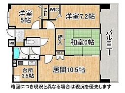東急ドエルアルス明石朝霧台 3LDKの間取図画像