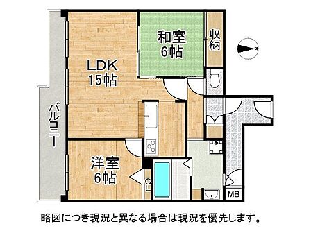 2LDK 間取り