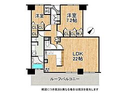 サンメゾンジェームス山 2LDKの間取図画像