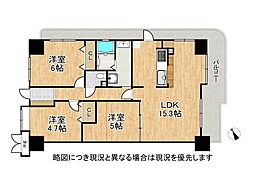 須磨妙法寺アーバンコンフオート 3LDKの間取図画像