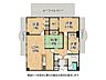 間取り：専有面積114m2のゆとりある4LDK。3面バルコニーで、採光・通風に優れた住戸です