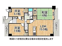 ネクステージ西神中央D棟 3LDKの間取図画像