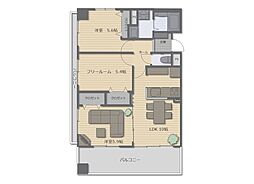 プレステージ西明石9 3LDKの間取図画像