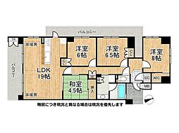 ルネ・ヒルトップフラッツ 4LDKの間取図画像
