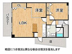 カサベラ大蔵谷 2LDKの間取図画像