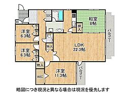 エトワールコート西神中央9番館 4LDKの間取図画像
