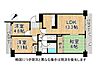 間取り：和室とLDKを繋げて広々と使える、南西向きの3LDKです。