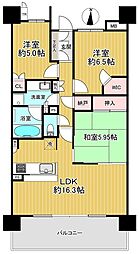 浦和常盤ザ・レジデンスウエスト 3LDKの間取図画像