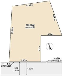 さいたま市緑区大字三室 土地61.58坪 建築条件なし