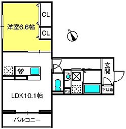 間取図画像 1LDK