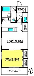 間取図画像 1LDK