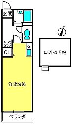 メゾン宮原 ワンルームの間取図画像