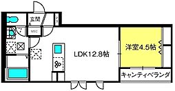 Premier 1LDKの間取図画像