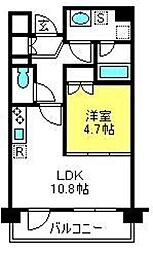 シュロスさいたま新都心 1LDKの間取図画像