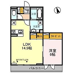 アクア 1LDKの間取図画像