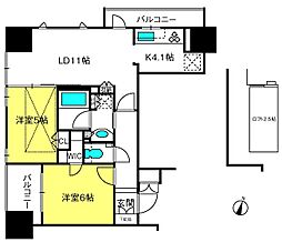 COMFORIA大宮 2LDKの間取図画像