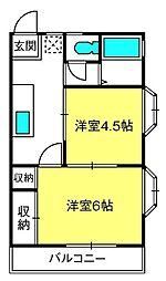 サンハイムY&Y 2Kの間取図画像
