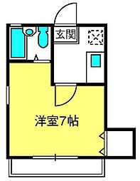 クラウンハイツ 1Kの間取図画像