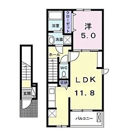 ソラーレ 1LDKの間取図画像