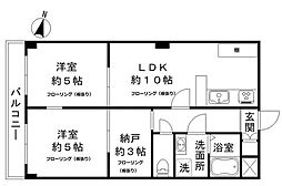 MONA-A 2SLDKの間取図画像