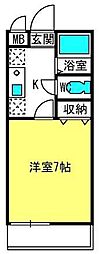 アトーレ浅間町 1Kの間取図画像