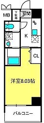ロイヤルパーク高鼻 1Kの間取図画像