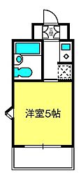 TOP与野NO1 ワンルームの間取図画像