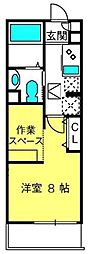Mystyle氷川参道 1Kの間取図画像