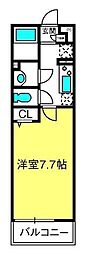 リブリ・YUME3 1Kの間取図画像