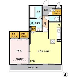 プリムローズ1 1LDKの間取図画像