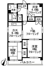 ラ・コリーナ 3LDKの間取図画像