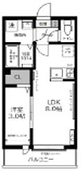 ガーデンヒルズ宮原 1LDKの間取図画像