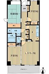 プロスペクト浦和常盤 3LDKの間取図画像