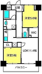 ソレイユ上落合 2LDKの間取図画像
