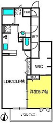 LilyBelle 1LDKの間取図画像