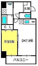 iZAMi 1DKの間取図画像