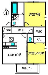 リビングタウン西大宮3 2LDKの間取図画像