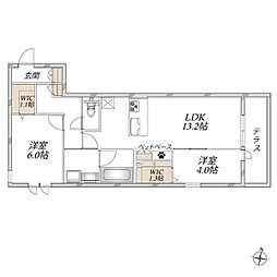 (仮称)新座市大和田メゾン 2LDKの間取図画像