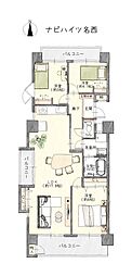ナビハイツ名西 3LDKの間取図画像