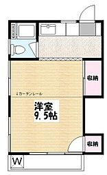 スズヤビル 1Kの間取図画像