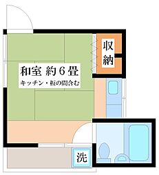 メゾンのぞみ ワンルームの間取図画像