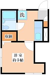 メゾン石上 1Kの間取図画像