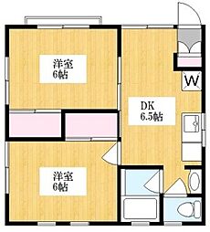 ウイング 2DKの間取図画像