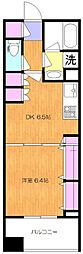 ラ・コスタ横浜山下公園 1DKの間取図画像