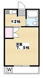 コーポレット羽根木 1Kの間取図画像