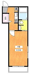 ラヴェルデ下北 1Kの間取図画像