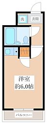 パーク・ノヴァ松原 ワンルームの間取図画像