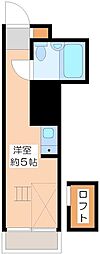 コート桜上水 ワンルームの間取図画像