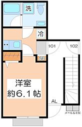 HOUSING STAGE MATSUBARAII 1Kの間取図画像