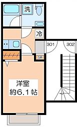HOUSING STAGE MATSUBARAII 1Kの間取図画像